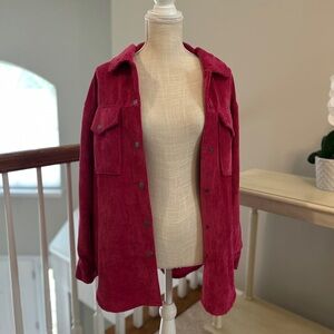 Wild Fable Corduroy Utility Jacket in Red